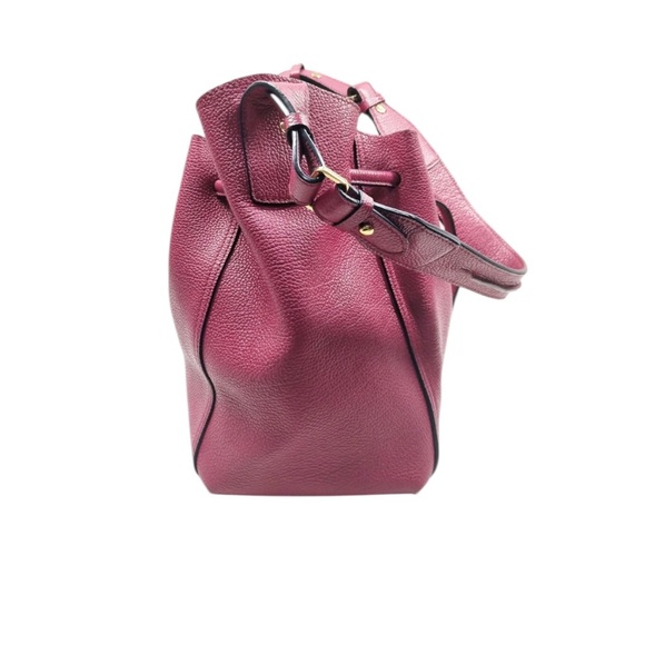 Authentic MCM Pink Leather Bucket Bag - Picture 2 of 9